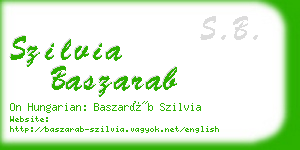 szilvia baszarab business card